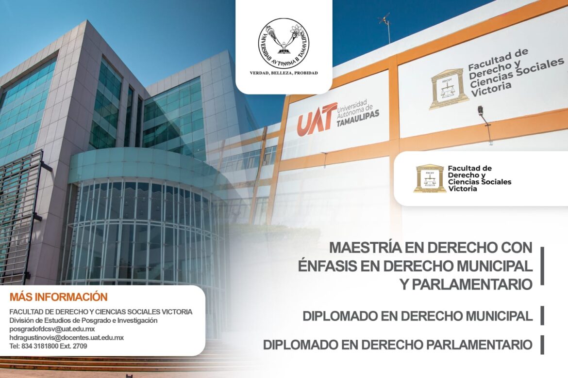 Impartirá la UAT maestría y diplomados en derecho municipal y parlamentario