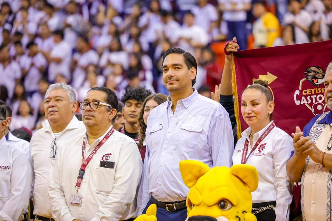 Inauguró Alcalde Carlos Peña Ortiz VII Encuentro Nacional Deportivo DGETI Tamaulipas 2024, Etapa Regional