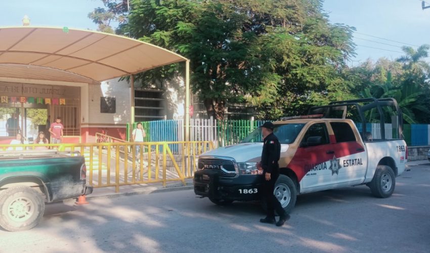 REALIZA GUARDIA ESTATAL RECORRIDOS DE SEGURIDAD EN PLANTELES DE TODOS LOS NIVELES