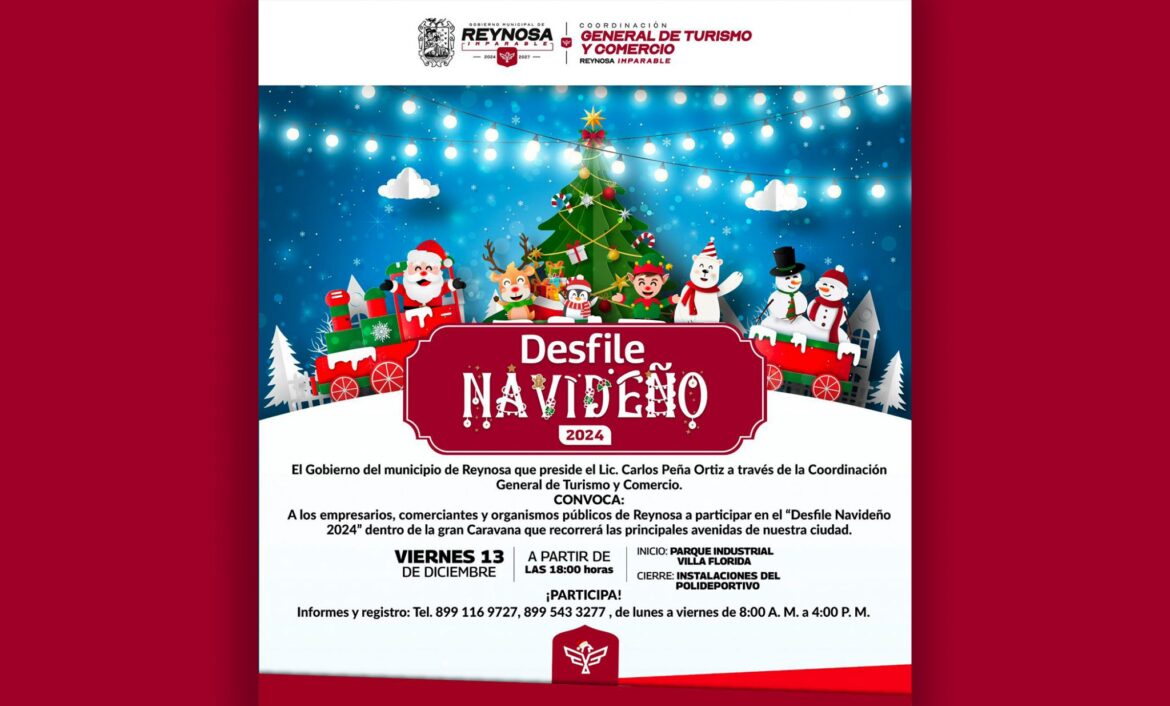 Convoca Gobierno de Reynosa a Desfile Navideño 2024