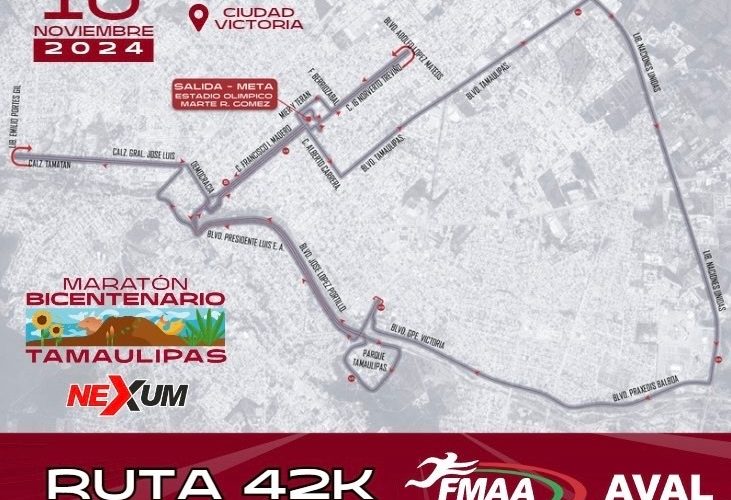 VAN MÁS DE 600 CORREDORES POR LA META DEL MARATÓN BICENTENARIO TAMAULIPAS