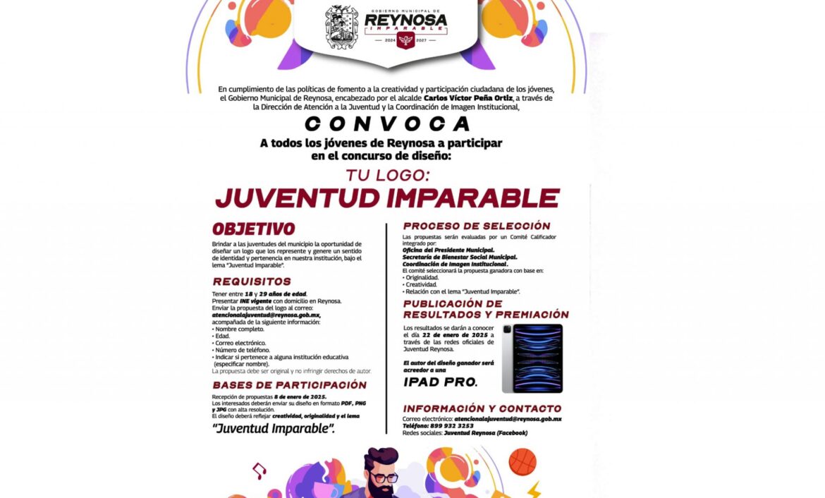 Motiva Alcalde de Reynosa participación de jóvenes creativos