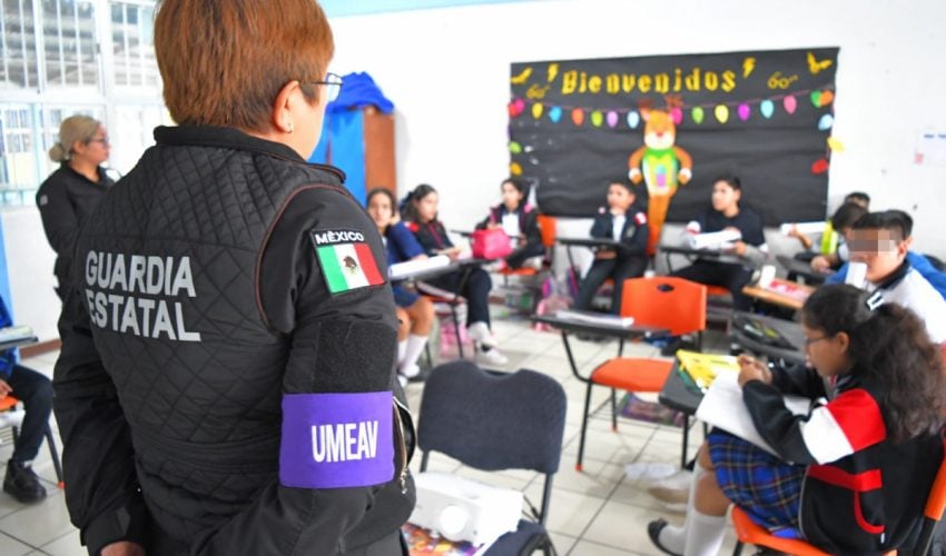 DESTACAN ESCUELAS ACCIONES DE PROXIMIDAD DE LA GUARDIA ESTATAL DE GÉNERO