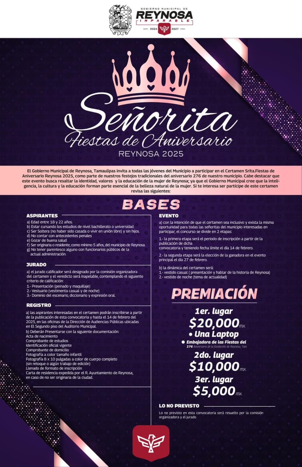 ¡Conviértete en la próxima Señorita Fiestas de Aniversario Reynosa 2025!