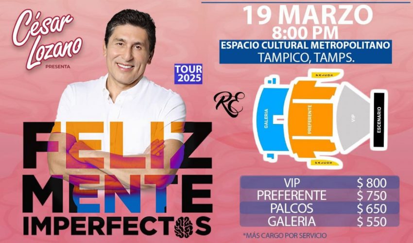 INVITA DIF TAMAULIPAS A LA CONFERENCIA “FELIZ MENTE IMPERFECTOS” DE CÉSAR LOZANO