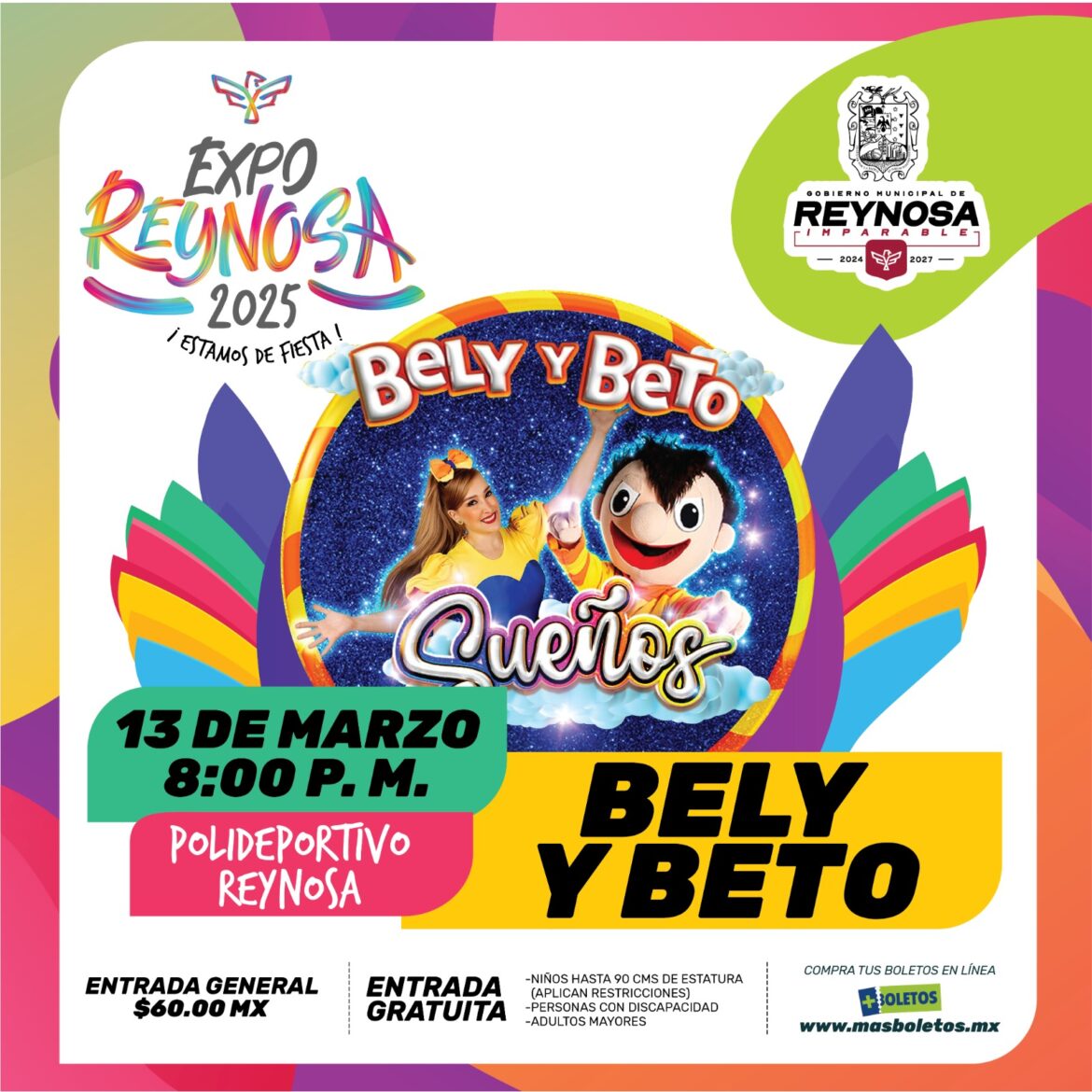 Invita Alcalde Carlos Peña Ortiz a disfrutar de Bely y Beto en la Expo Feria Reynosa 2025.