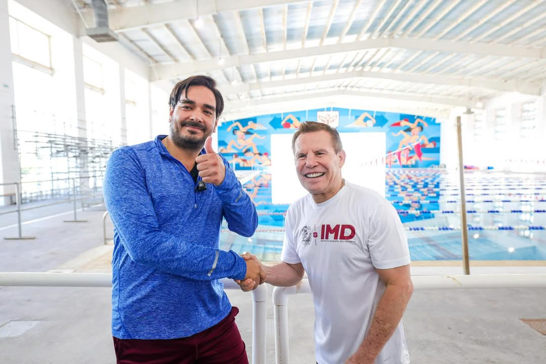 Mostró Julio César Chávez técnicas con el Alcalde Carlos Peña Ortiz en el Polideportivo Reynosa